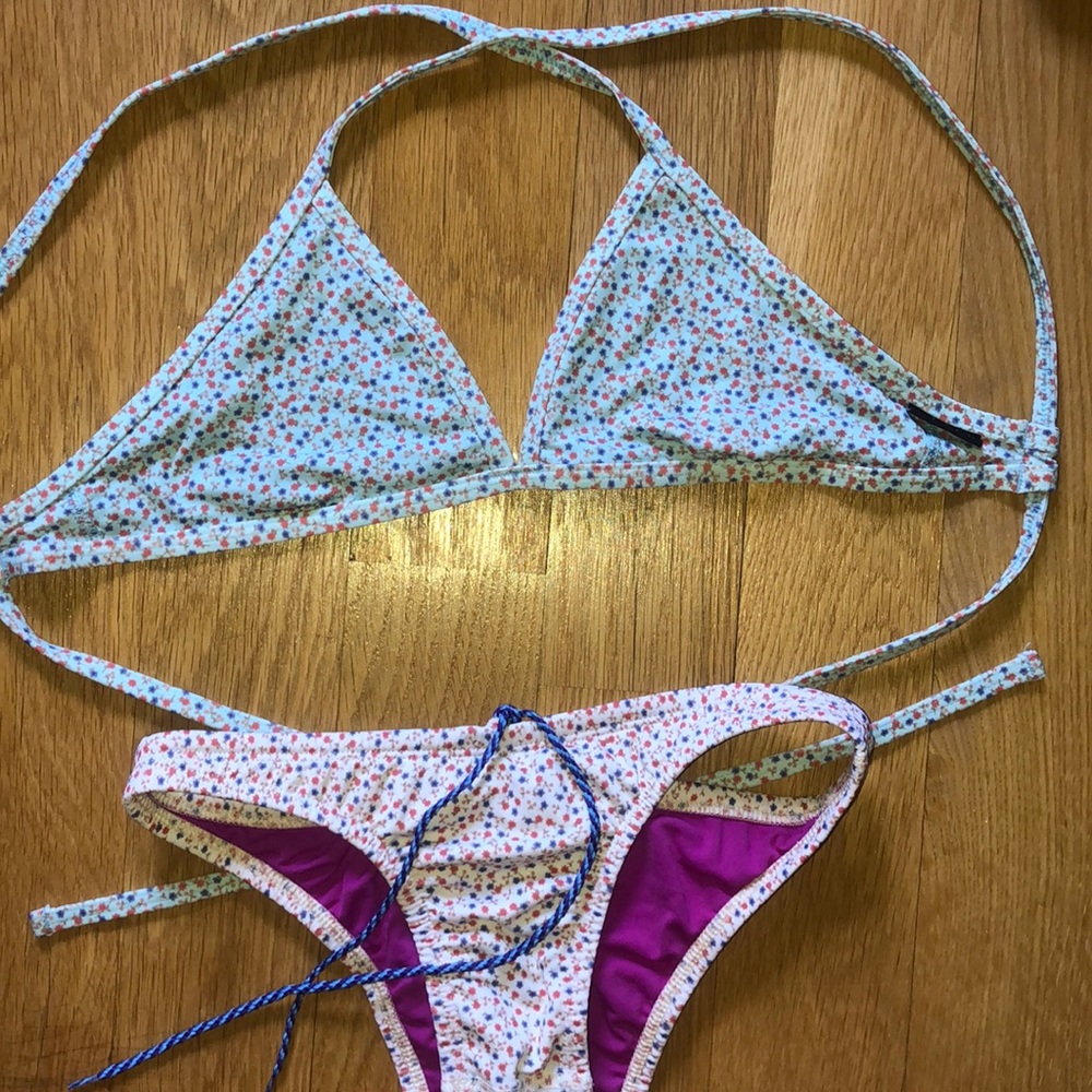 Jolyn Triangle Top and Brazilian bottoms.
